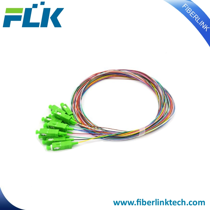 12 Cores/Colors Sc/Upc Singlemode Multi-Colored Fiber Optic Pigtails