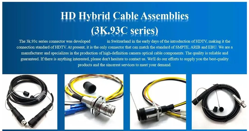 Broadcast Camera 3K93c Smpte 311m Furukawa Cable Compatible for HDTV Connection