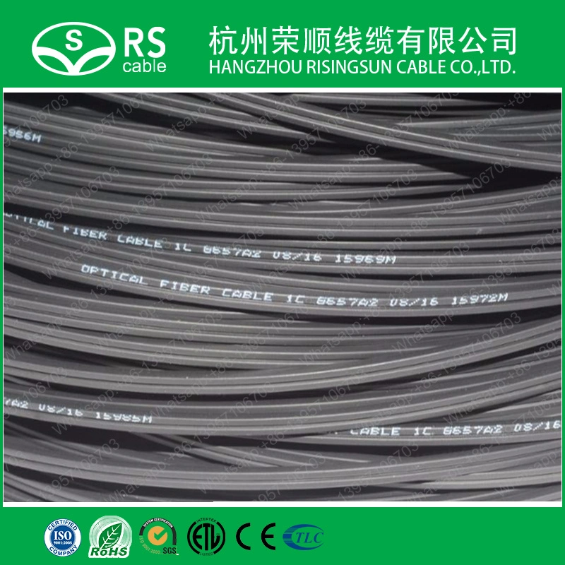 Indoor FTTH Drop Cable 4 Core Bow Type Optical Fiber Cable