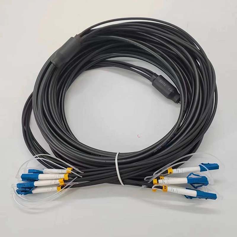 10m LC Upc Duplex Single Mode Industrial Grade Armored Tactical Patch Cord