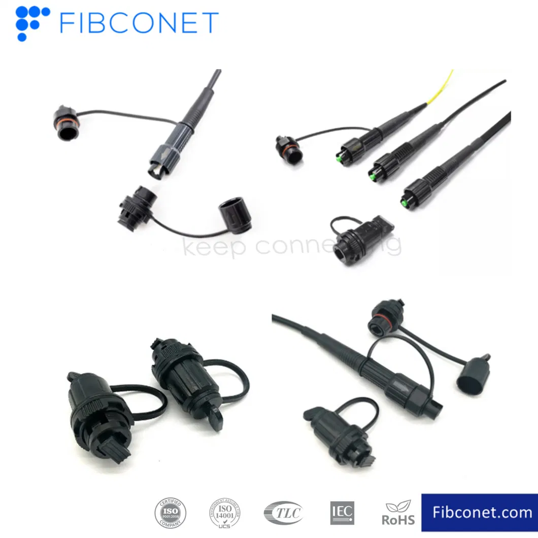 Fiber Optic Equipment FTTH Single-Mode Sc APC Plastic Quick Fast Connector