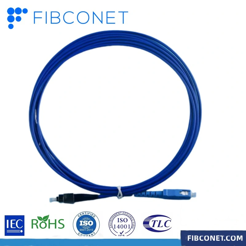 FTTH LSZH APC/Upc Sm Simplex/ Duplex Optical Fiber Patch Cord