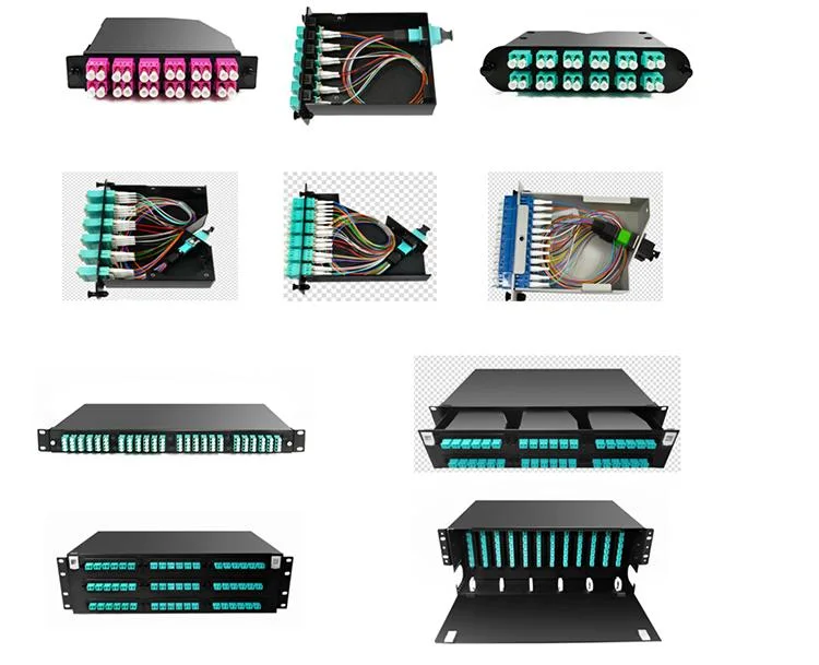 19inch 1u 96 Fibers MPO MTP Fiber Optical Patch Panel with Cassette