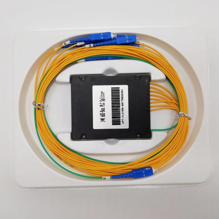 Network Optical Pon Module ABS Box Type 1 X 16/2 4 8 32 Fiber Optic PLC Splitter Connector Sc/APC Sc/Upc