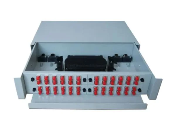 48 Port Sc/LC/St/FC Connector 19inch Fixed Rack-Mounted ODF Optical Fiber Distribution Frame Fiber Optic Patch Panel