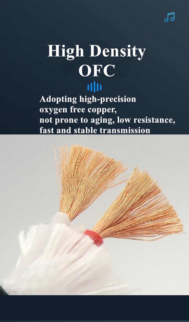 99.998% OFC Oxygen Free Copper Power Cord Front &amp; Rear Stage Audio Loose Cable High End Cable