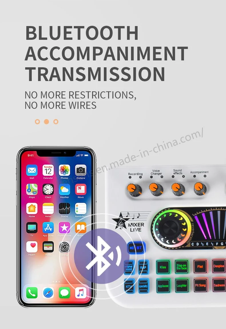 Hot Selling Sound Card with Multiple Effects Modes and Voice Change Function Sound Card External Smart Professional Connect Phone and Tablet