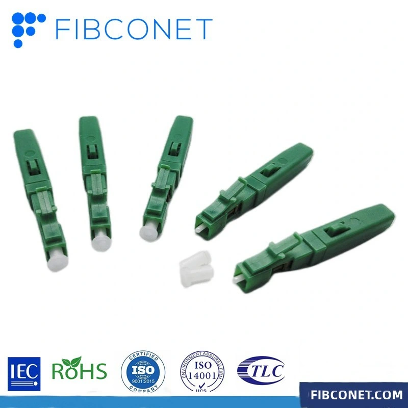 FTTH LC APC Single Mode Optical Fast Connector with Blister Box Packing