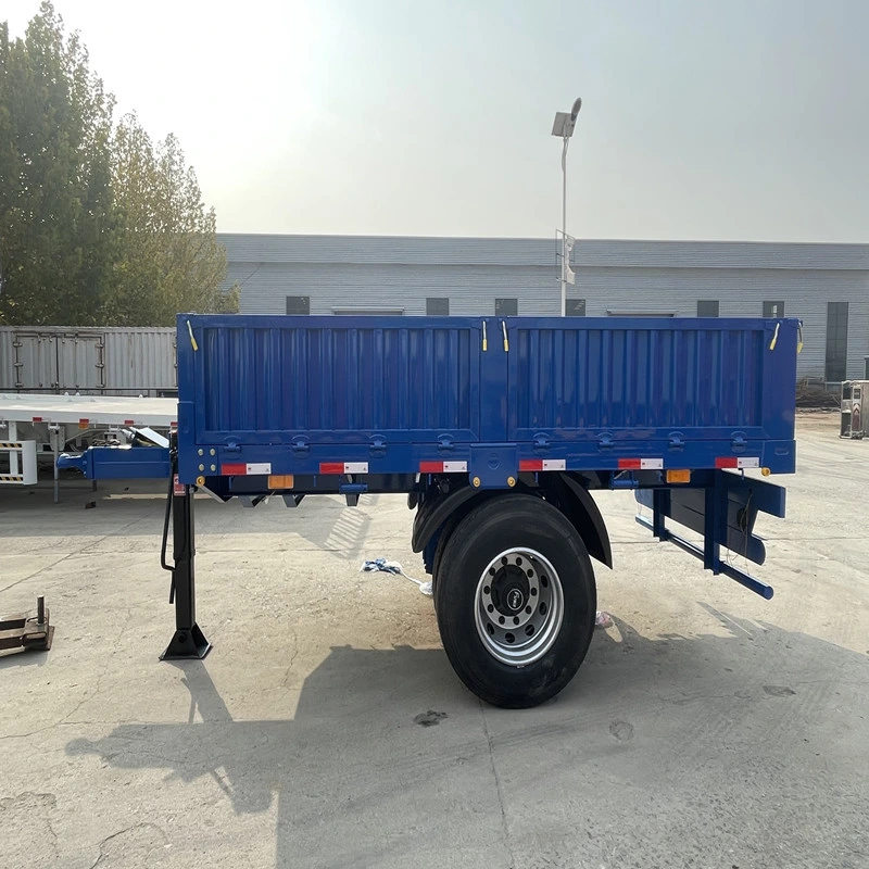 Factory Price Customize Drawbar 2/3 Axles Flat Bed Hook 30 Tons 40ton Box Cargo Towing Flatbed Bar Full Tow Dolly Trailer for Sale