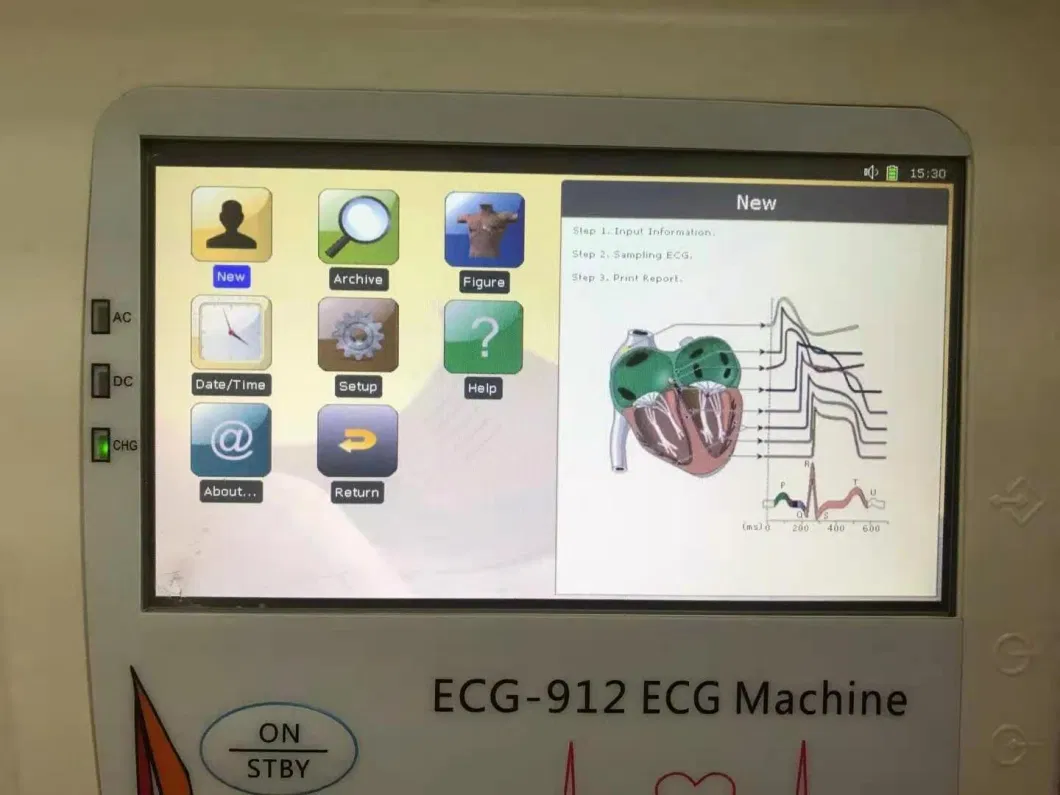 Sinnor ECG-912 ECG Machine 7inch Touch Screen 12-Lead ECG Cable Portable
