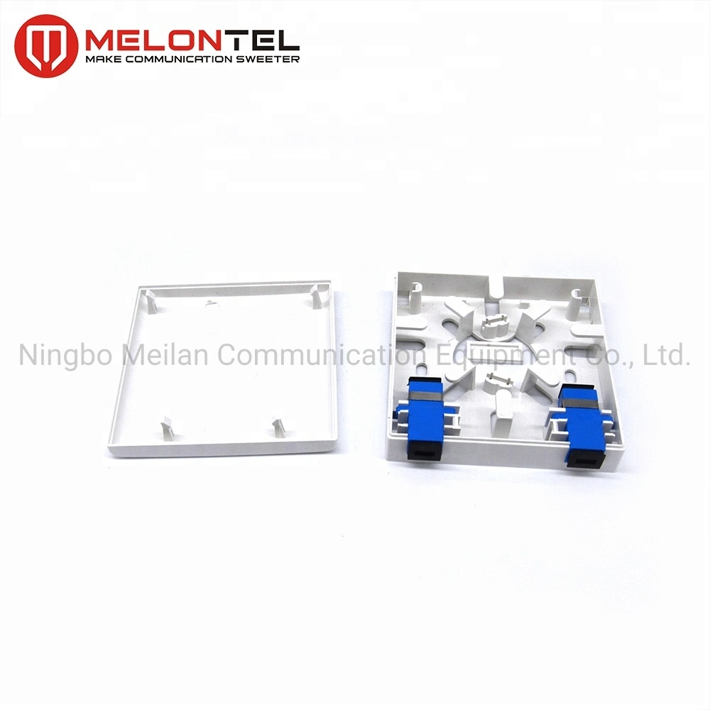 2 Port Fiber Optic Mounting Box Fiber Optic Outlet Box FTTH Wall Outlet