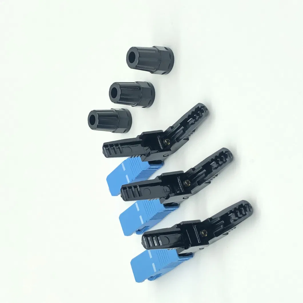 FTTH Fiber Optic Equipment Indoor Cable Duplex Quick Adapter St FC Sc LC Upc APC Fast Connector