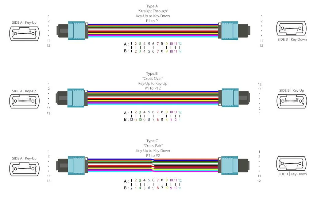 G652D, G657A2, G657A1 MPO or MTP Fiber Optic Patch Cable for Connection Between The Module Box
