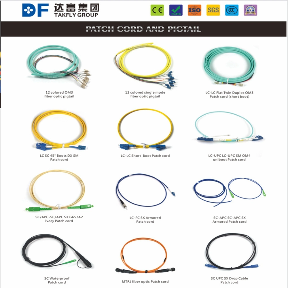 Fiber Optic Low Insertion Loss 8/12/24/48/96/144 Cores Om3/Om4 Trunk Cable MPO/MTP-LC Fanout Patch Cord