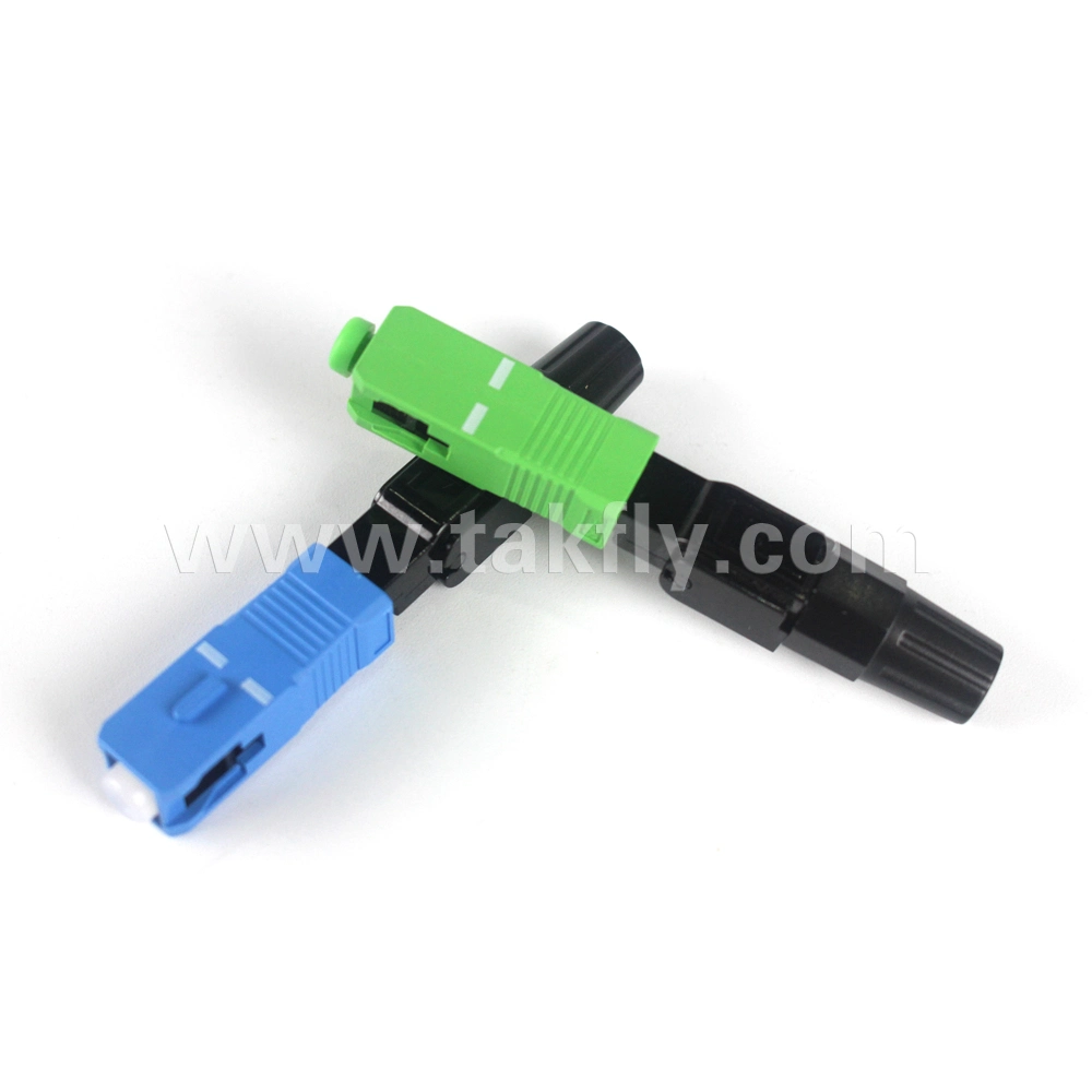 FTTH Sc APC Upc Quick Assemble Fiber Optic Connector