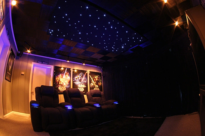 RGB Twinkle Light Effect LED Fiber Optic Starry Sky Ceiling for Home Cinema