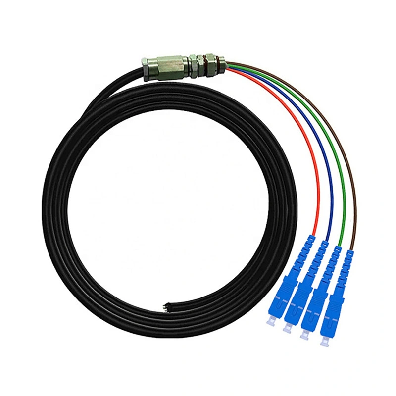 Optic Fiber Pre-Terminated Waterproof Pigtail Cable, 2 4 Core Waterproof Fiber Pigtail