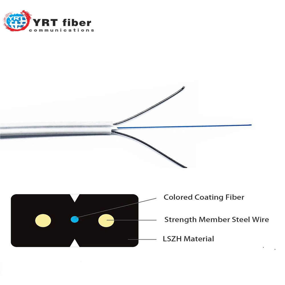 FTTH Self-Supporting Bow-Type Armored Drop Fiber Optic Cable Gjxh