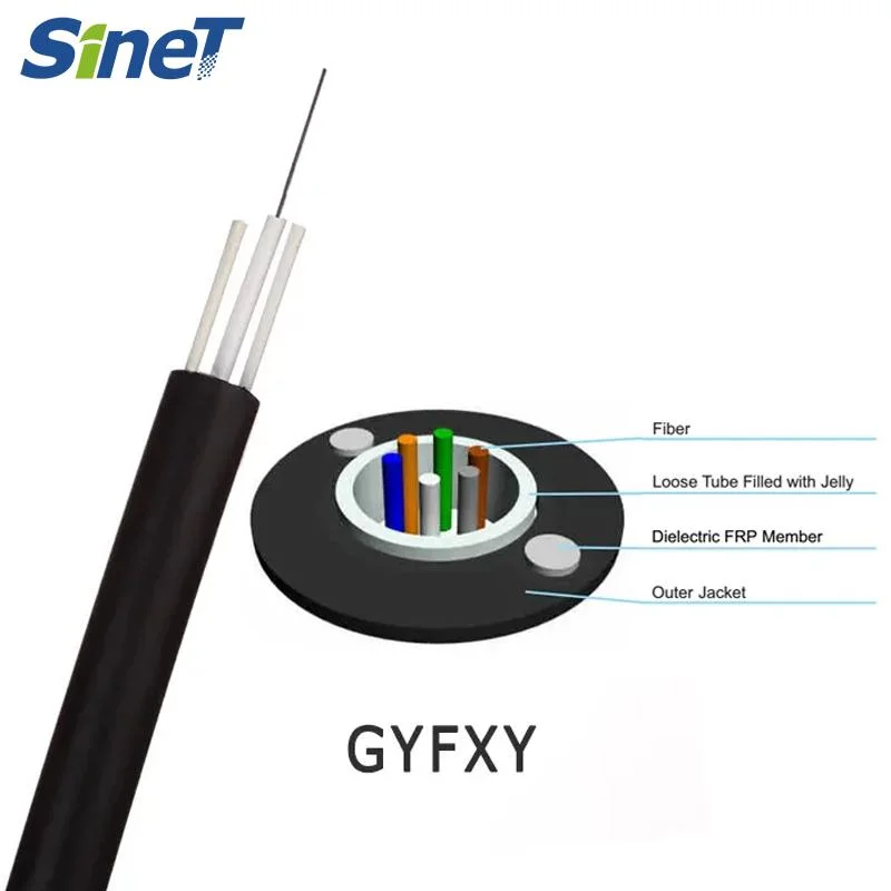 Cheaper Price Mini ADSS Unitube Non-Metallic Gyfxy Sm 2 4 6 8 12 Core Aerial Installation Fiber Optic Cable Gyfxy