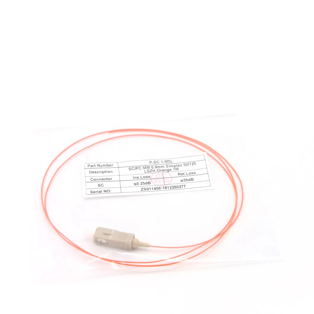 Sc/APC 12 Color Loose Tube Fiber Optic Cable Pigtails