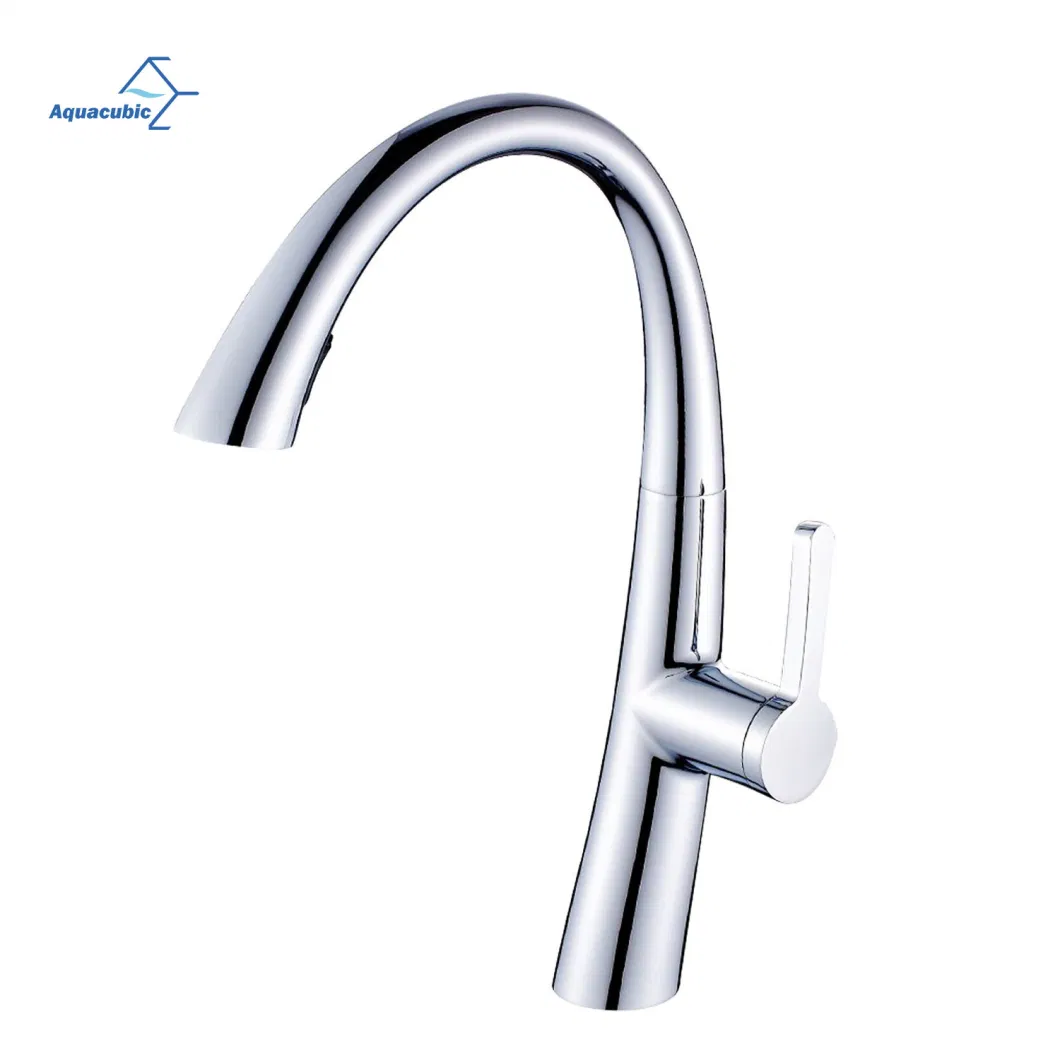 High Arc and Multiple Water Flow Mode Chrome Single Handle Stainless Steel Kitchen Faucets for RV Kitchen Bar