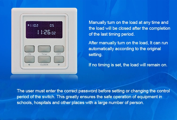 Keypad Digital Timer Switch, Programmable Time Switch with Weekly Multiple Period Settings