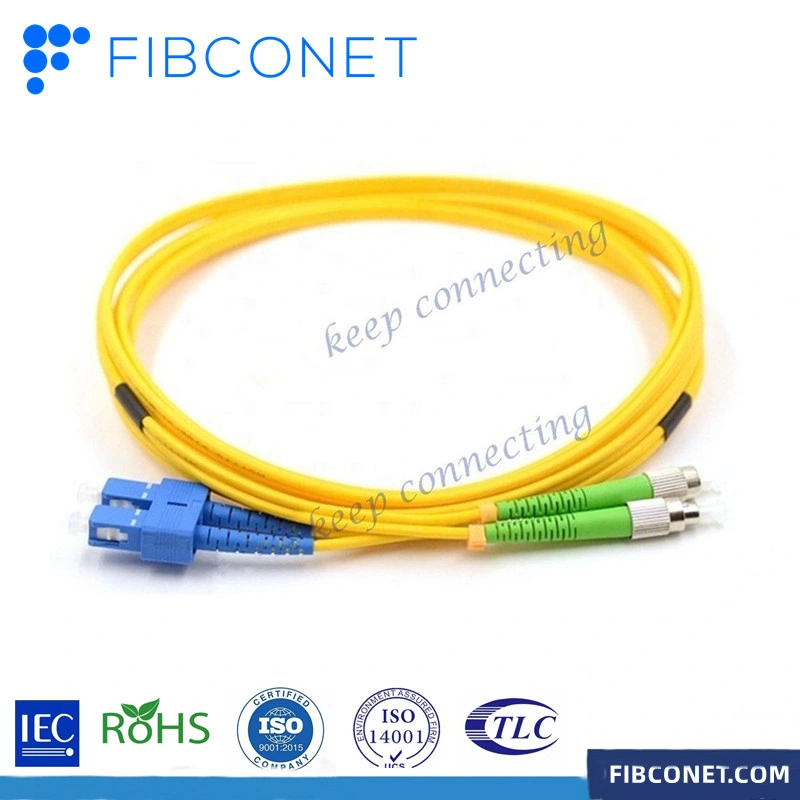 FTTH APC/Upc Duplex Single Mode Optical Jumper Fiber Optic Patch Cord