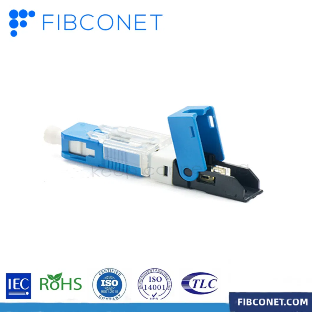 FTTH Sc LC Upc Plastic Fiber Optic Equipment Communication Cables Fast Connector