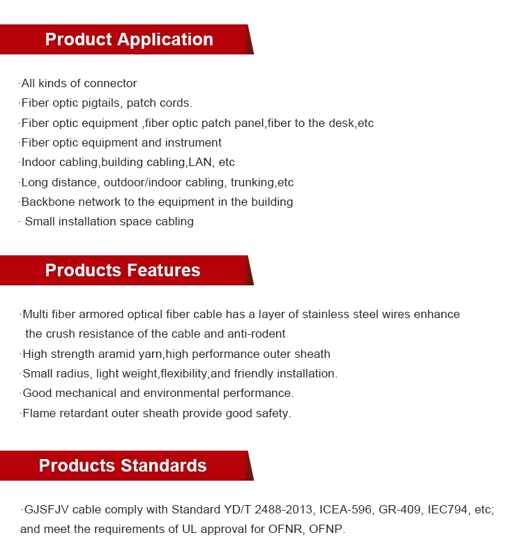 Fibre Optica Cable Manufacturer PVC Jacket 12 Core Optic Fiber