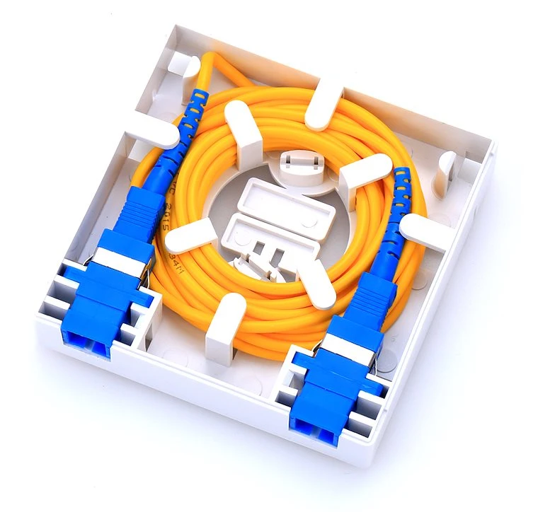 FTTH Fiber Optic 2 Port Wall Socket Mini Distribution Terminal Box 86 Faceplate Rosette Roseta De Fibra Optica FTTH Fp-008 Outlet