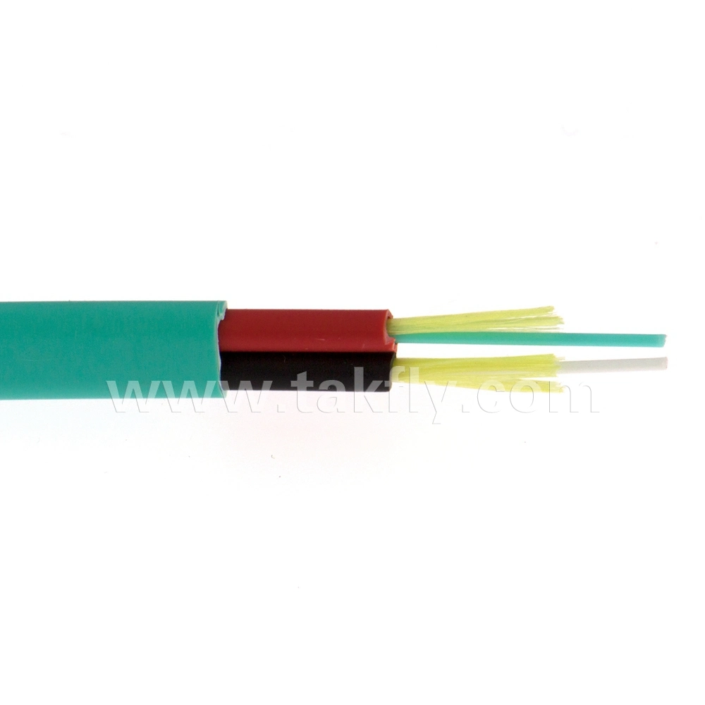 Indoor Fiber Optic Cable Flat Duplex Singlemode Multimode Optical Cable