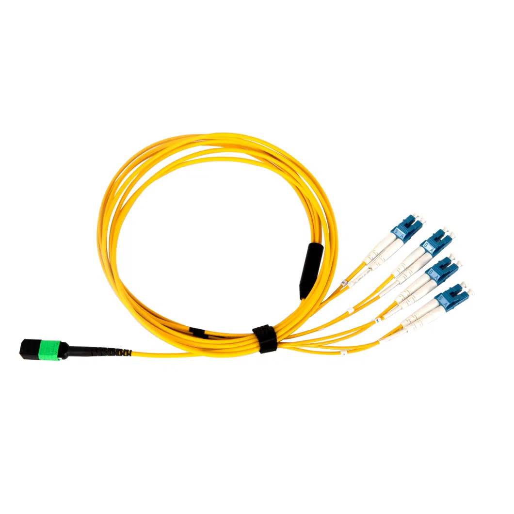 MTP Compatible Om3 MPO to MPO Optic Fiber Cable for Qsfp+Transceivers 5g Communications Type B