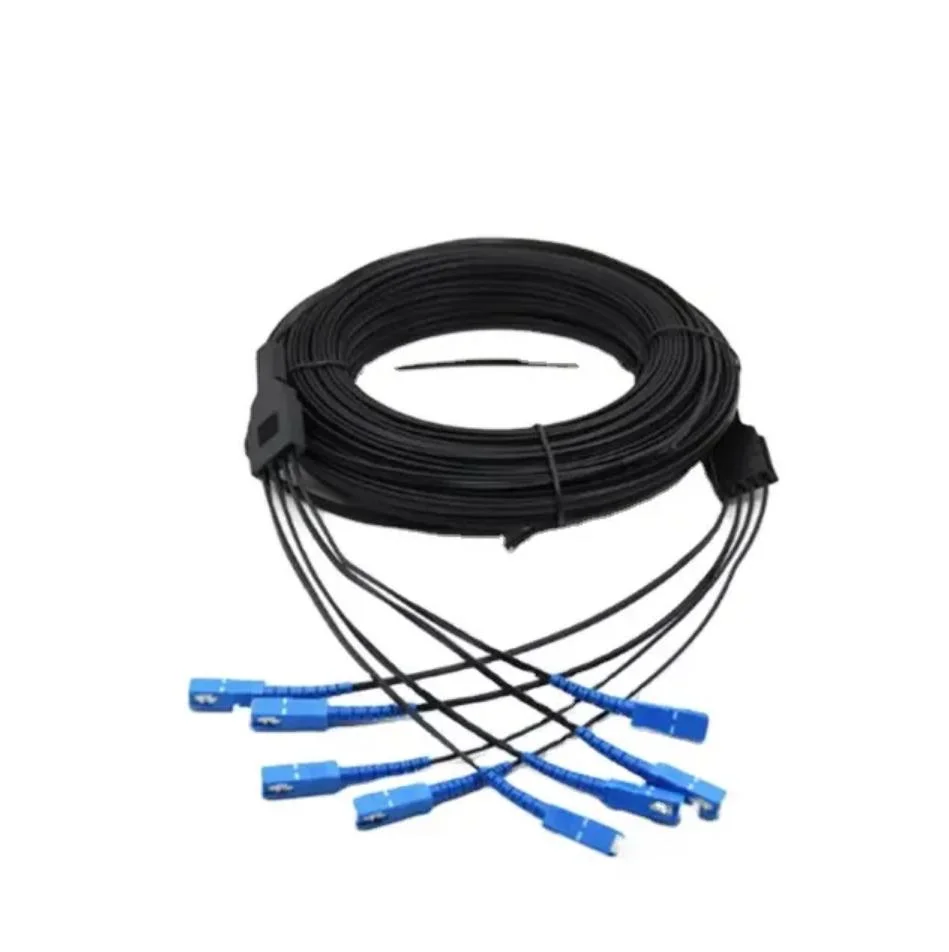Indoor/Outdoor 4 Core LC/Upc to LC/Upc Armored Fiber Optic Cable for Broadcast Field Tactical Spiral Sub Tube Armored 4 Core Cable