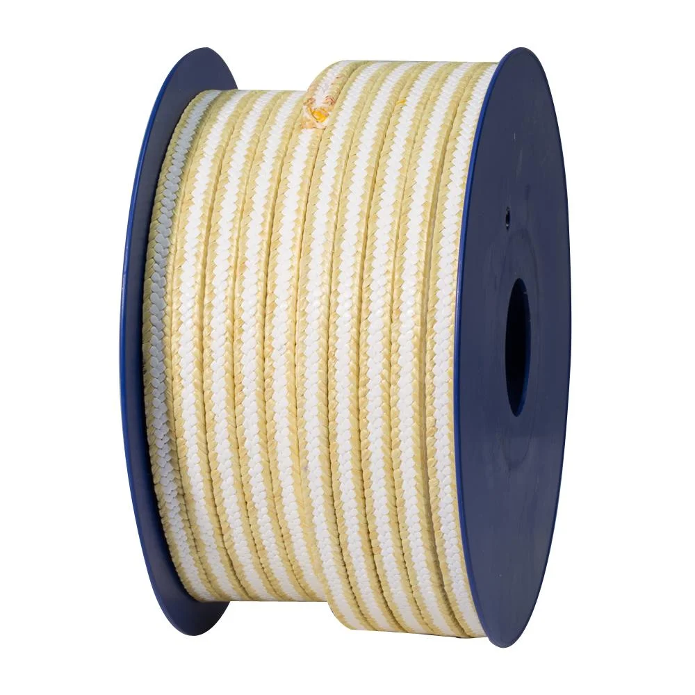 High Quality PTFE with Aramid Fiber in Corners Reinforced Braided Packing