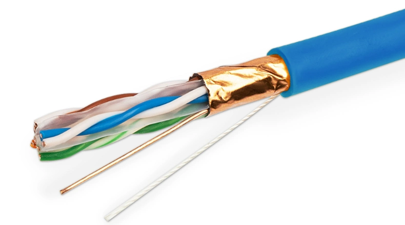 Solid Copper Conductors CAT6 STP Ethernet LAN Network Cable for Outdoor Use