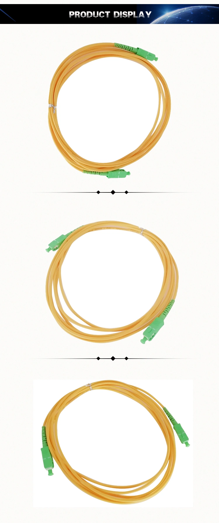 Fiber Optic Pigtail Sc/LC/FC/St Connector APC Upc Singlemode Multimode Patch Cord Cable