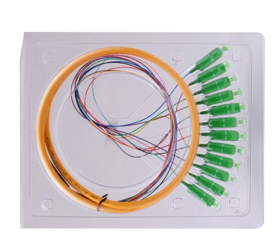 Optical Fibre Patch Cord Cable Single Mode 9/125 Sc/APC 0.9mm Simplex Jumper Fiber Pigtail