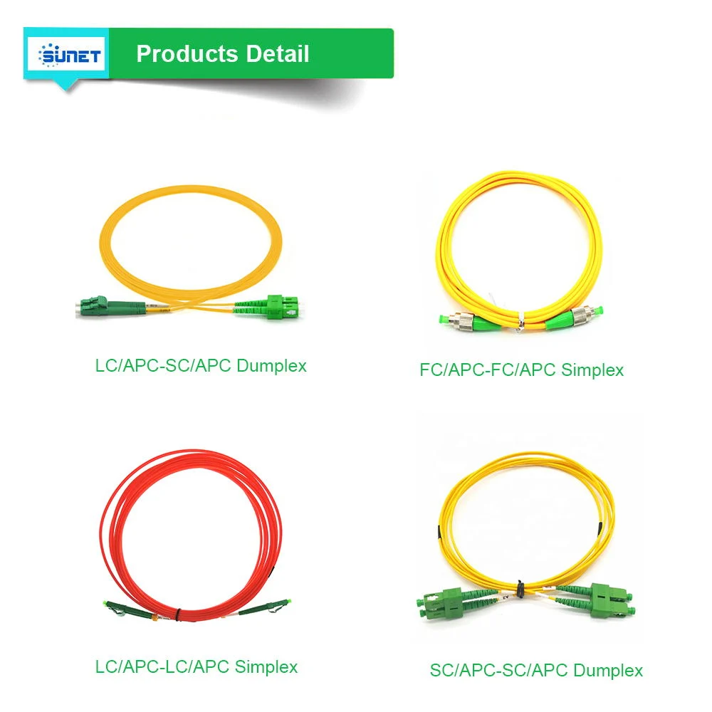 Single Mode Fiber Optic Jumper Sc LC FC St Connector, Simplex &amp; Duplex