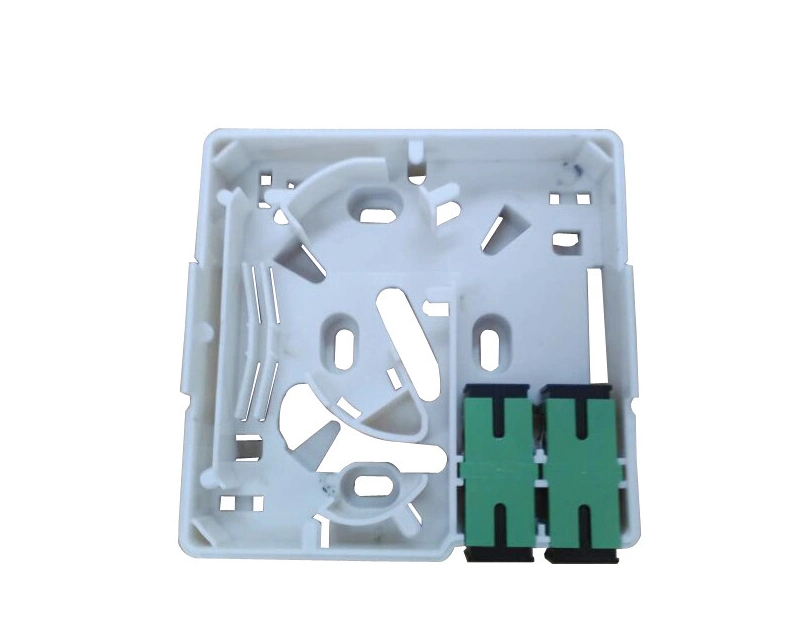 Fiber Optic Face Plate ABS Wall Socket 2 Cores Cassette 2 Fo Wall Mount Enclosure