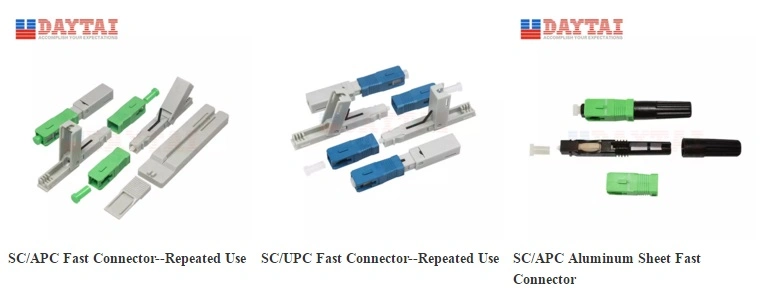Aluminum Sheet Sc/APC Optical Fiber Optic Fast Connector