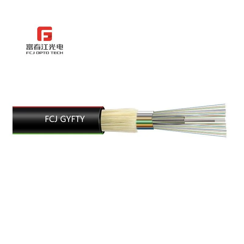 Fcj FRP Strengthen Direct Burial Outdoor Fiber Optic Cable GYFTY