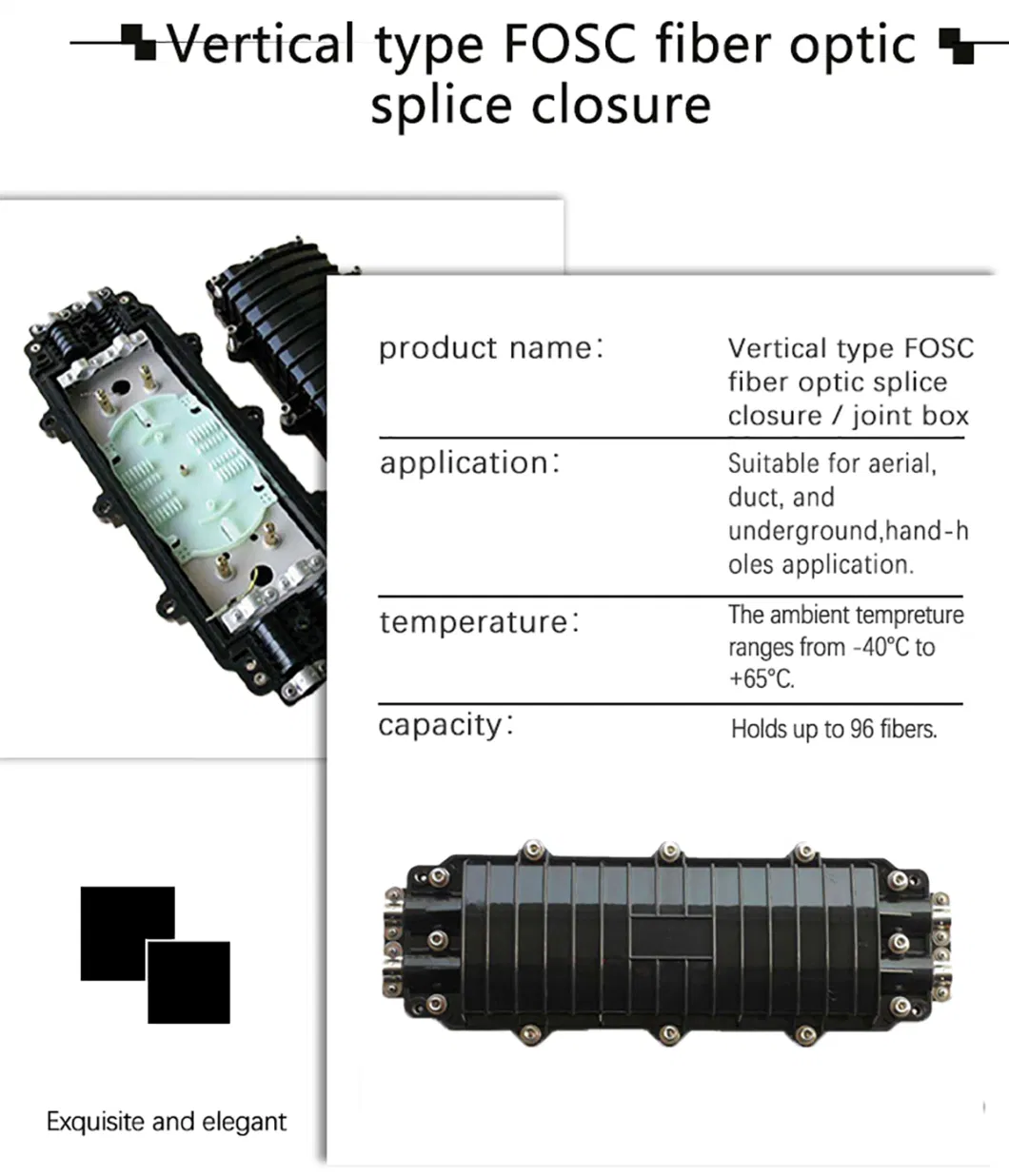 High Quality Fiber Optic Metal Joint Box