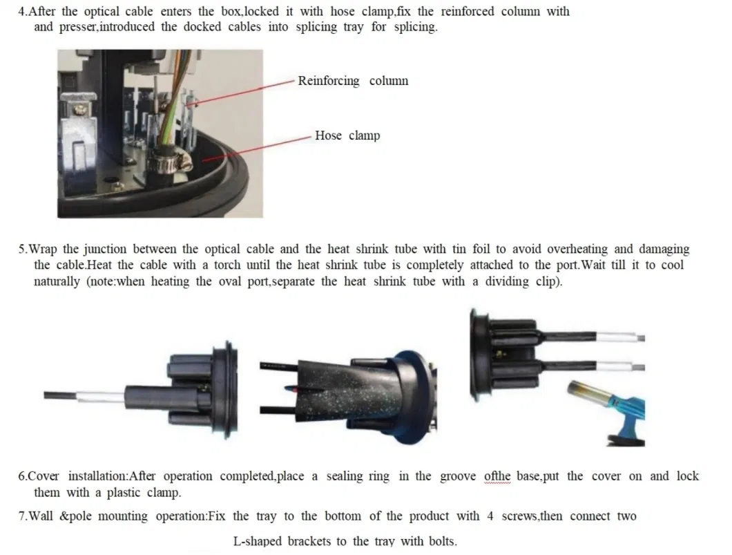 FTTH Outdoor Aerial Pole Mounted Optical Fiber 1in16out Splicing Joint with PP Material
