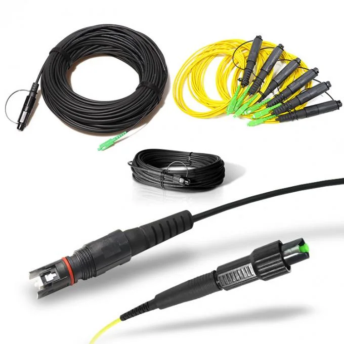 Optical Fiber Pre Terminated Simplex Fiber Optic Patch Cable Corning Optitap Mini Sc APC to Sc/APC