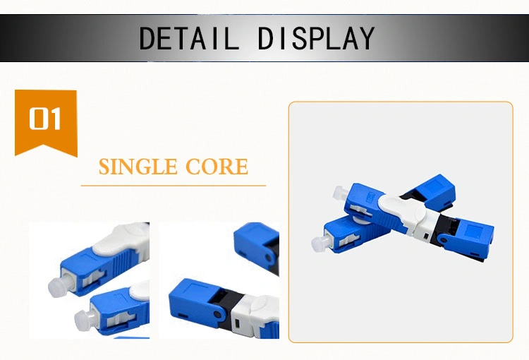 ESC250d Sc/APC Sc/Upc Fiber Optic Quick Connector Fast Connector for FTTH Drop Cable