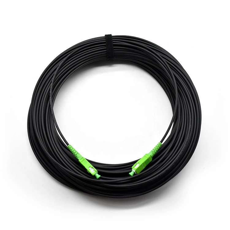 Fiber Optic Patch Cord Corning G657A1 Fiber Black LSZH Jacket Sc/APC 100m Drop Cable