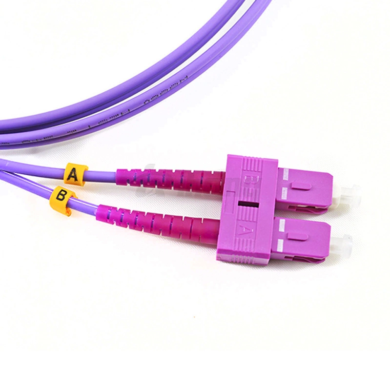 Sc-to-St Duplex Om4 Multimode 2.0mm Fiber Optic Patch Cable, 3m