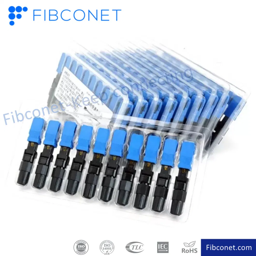 FTTH Sc FC LC APC Upc Sm Fiber Optic Quick Fast Connector for Drop Cable
