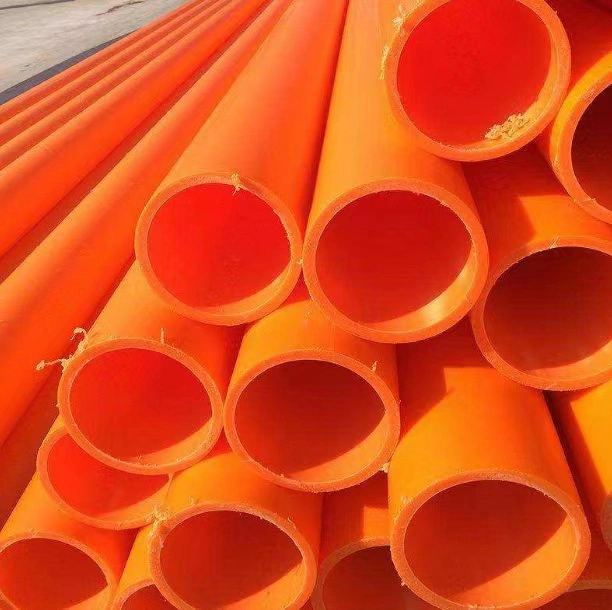 Heat Resistant Insulated Modified Polypropylene Power Cable Protection Power Tube Orange Conduit