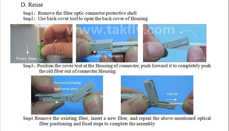 Sc Fiber Optic Fast Connector Field Assembly Fast Connector